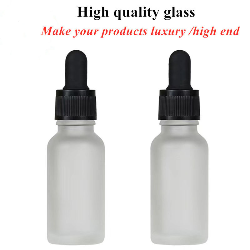 20 ml 30 ml 50 ml 2 oz Cosmetische persoonlijke verzorging Oog essentiële olie Glas Wit bevroren druppelfles met druppelkap
