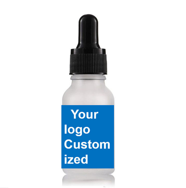 Luxe 1 oz 2 oz 10 ml 15 ml 20 ml 30 ml 50 ml Leeg rond huidverzorgingsserum Essentiële olie Oog Wit Frosted Glass Dropper Fles