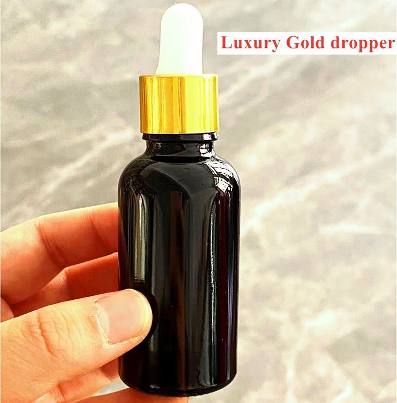5 ml 10 ml 15 ml 30 ml donkerviolet Glas Serum Fles voor huidverzorging Cosmetische verpakking Glasdruppelfles met pipetdop
