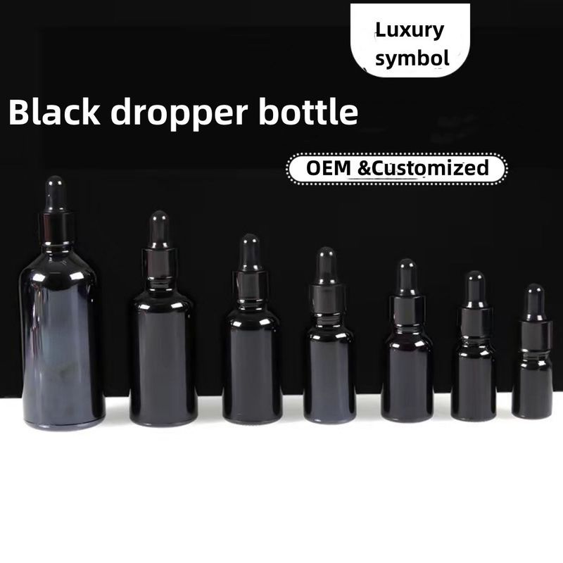 5 ml 10 ml 15 ml 30 ml donkerviolet Glas Serum Fles voor huidverzorging Cosmetische verpakking Glasdruppelfles met pipetdop