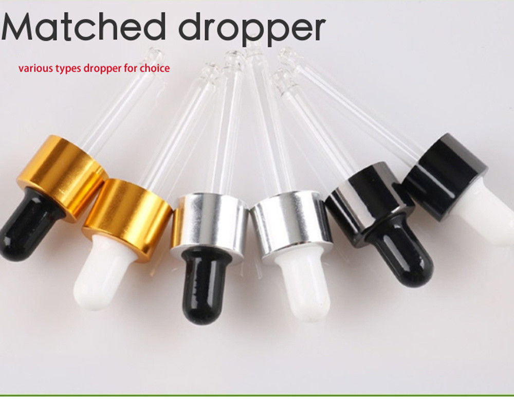 10 ml 20 ml 30 ml 50 ml Zwarte glazen dropper fles fles essentiële olie glazen fles glazen fles met kind bescherm dropper