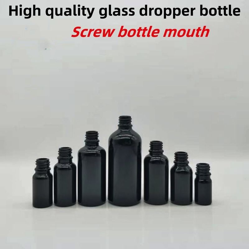 5 ml 10 ml 15 ml 20 ml 30 ml 50 ml 100 ml zwarte essentiële oliefles Glasdruppelfles