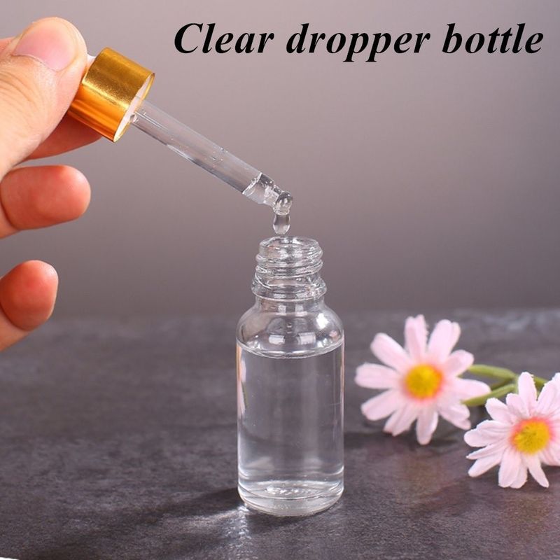 15 ml 20 ml 50 ml 100 ml luxe leeg Helder Doorzichtig Serum voor haar Essentiële olie Glasdruppelfles voor huidverzorging