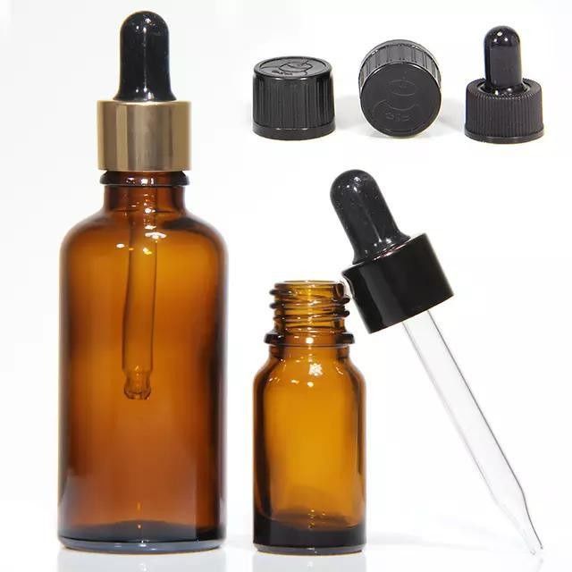 10 ml 20 ml 30 ml 50 ml Mini Ronde Leeg Kosmetisch Glas Essentiële Olie Fles Met Zwarte Plastic Dropper