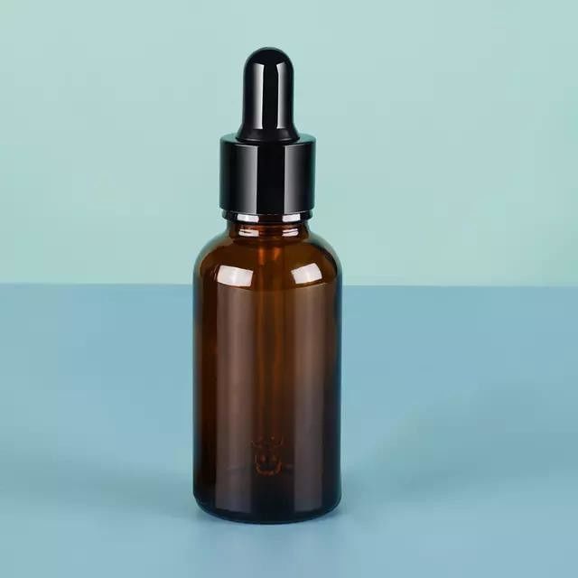 Op maat gemaakt Luxe Make-up Serum Huidverzorging Gebruik Amber Bruin Leeg Essentiële Olie Dropper Flessen met pipet