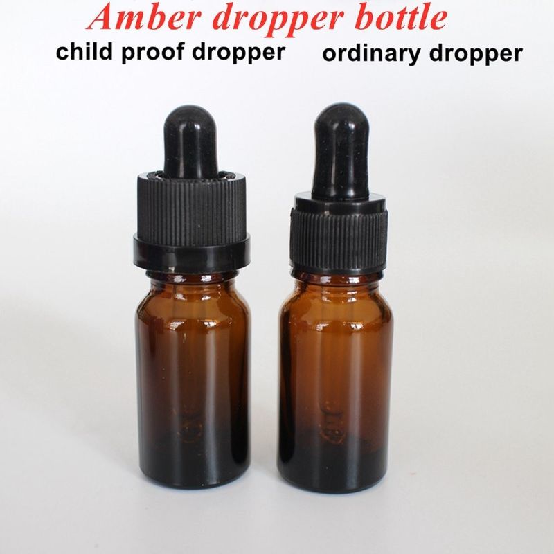 Op maat gemaakt Luxe Make-up Serum Huidverzorging Gebruik Amber Bruin Leeg Essentiële Olie Dropper Flessen met pipet