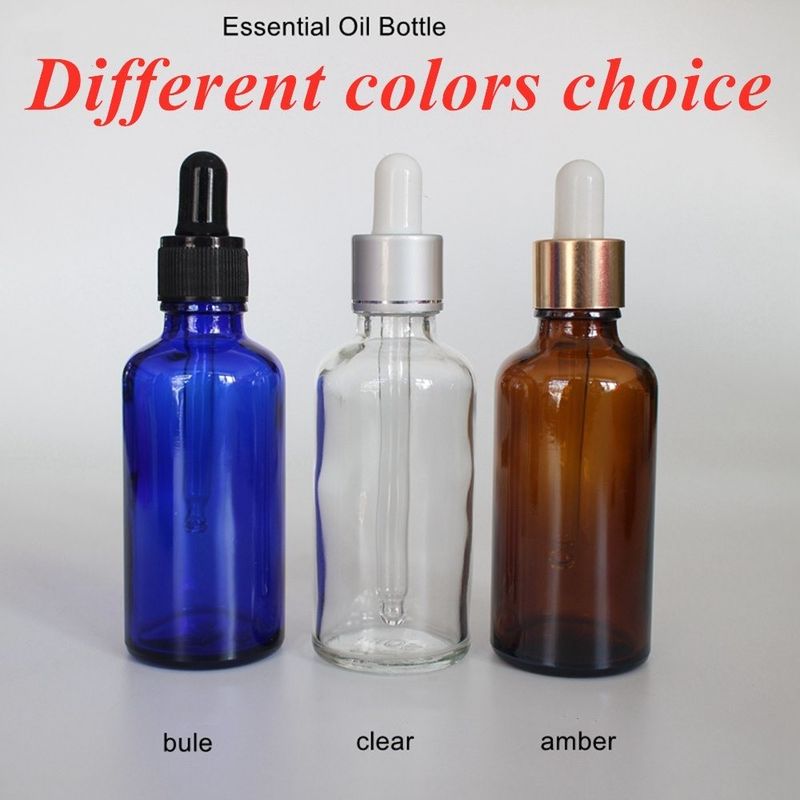 Op maat gemaakt Luxe Make-up Serum Huidverzorging Gebruik Amber Bruin Leeg Essentiële Olie Dropper Flessen met pipet