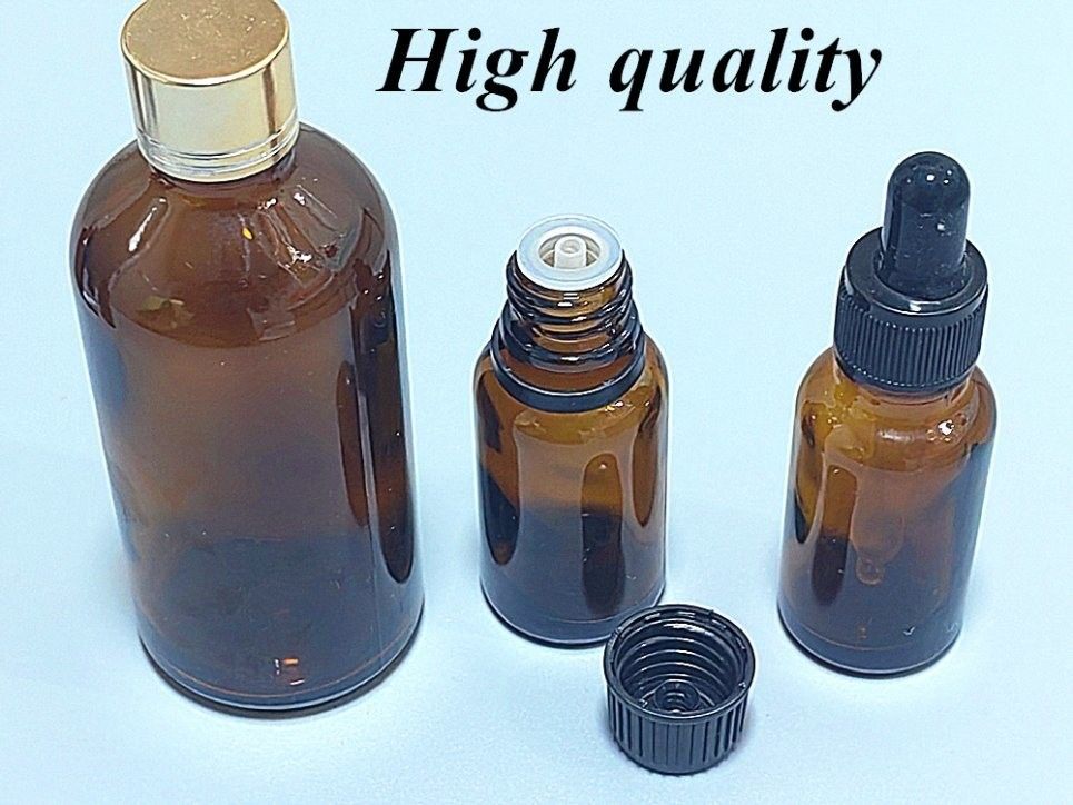 30 ml 50 ml 60 ml 100 ml Haar oliën Serum Baard olie Amber Bruin lege ronde essentiële olie Glas dropper fles