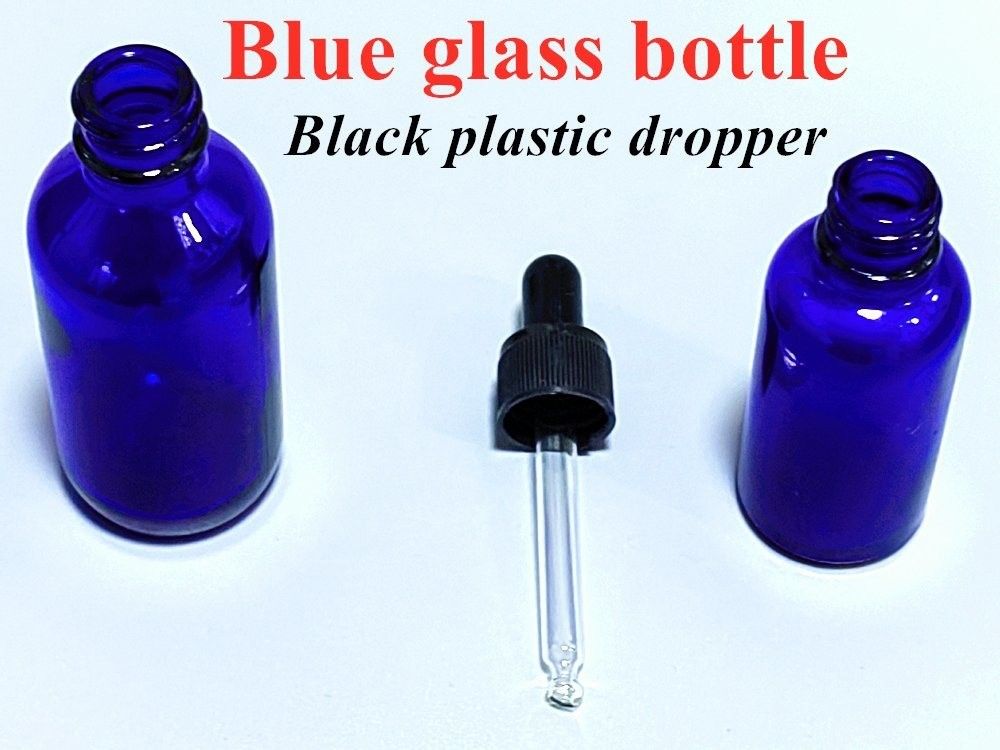 10 ml 20 ml 30 ml 50 ml Leeg Boston Ronde Cosmetische Verpakking Leeg Blauw Essentiële Olie Glas Dropper Fles met Dropper Cap