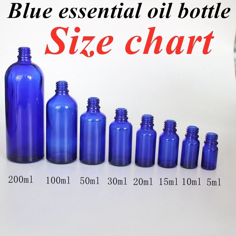 20 ml 30 ml essentiële olie serum huidverzorging cosmetische verpakking fles Cobal Blauw Glas Dropper Fles met Dropper