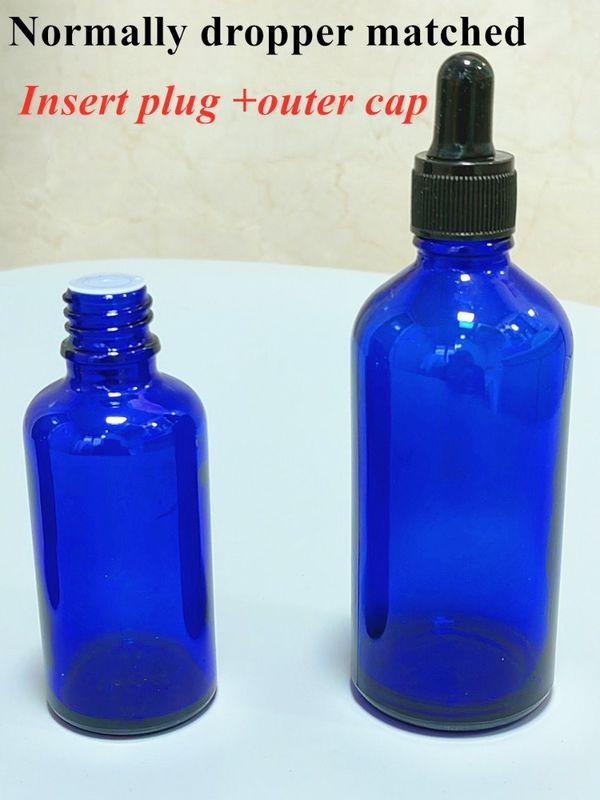 20 ml 30 ml essentiële olie serum huidverzorging cosmetische verpakking fles Cobal Blauw Glas Dropper Fles met Dropper