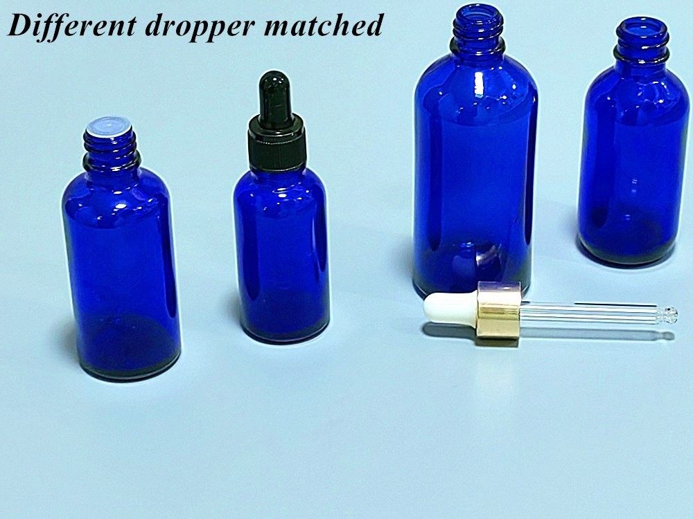 20 ml 30 ml essentiële olie serum huidverzorging cosmetische verpakking fles Cobal Blauw Glas Dropper Fles met Dropper