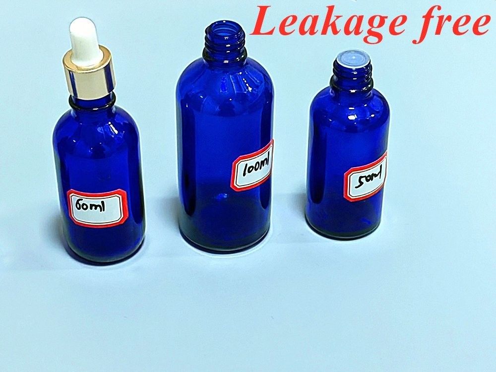 Cosmetisch Glas Blauw Serum Dropper Fles 20 ml 30 ml 50 ml Luxe Essentiële Olie Glas Fles met Dropper