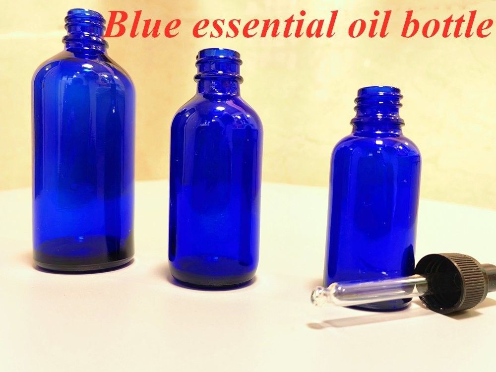 30 ml 50 ml 60 ml lege ronde kleine cosmetische fles Blauw helder essentiële olie glazen dropper fles glazen fles