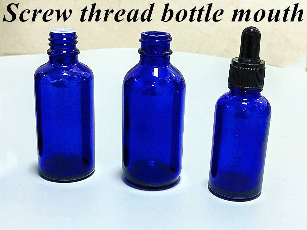 30 ml 50 ml 60 ml lege ronde kleine cosmetische fles Blauw helder essentiële olie glazen dropper fles glazen fles