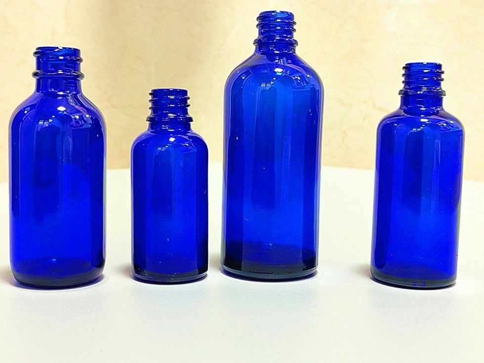 30 ml 50 ml 60 ml lege ronde kleine cosmetische fles Blauw helder essentiële olie glazen dropper fles glazen fles