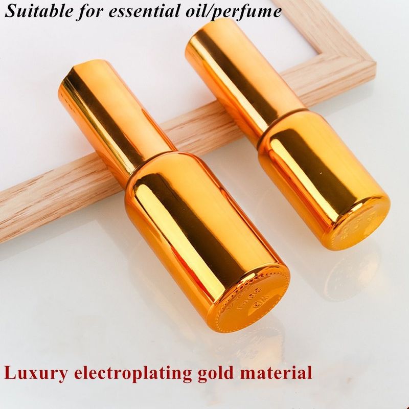 Luxe Glanzend 30 ml 50 ml 60 ml Goud UV Elektroplaat Serum gouden glas Essentiële olie Glas Dropper Fles met Spray Head