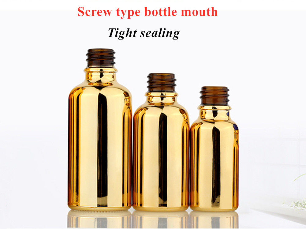 20 ml 30 ml 50 ml Leeg Herbruikbaar Elektroplatering Goud Cosmetische Verpakking Serum Huidverzorging essentiële olie Glasdruppelfles