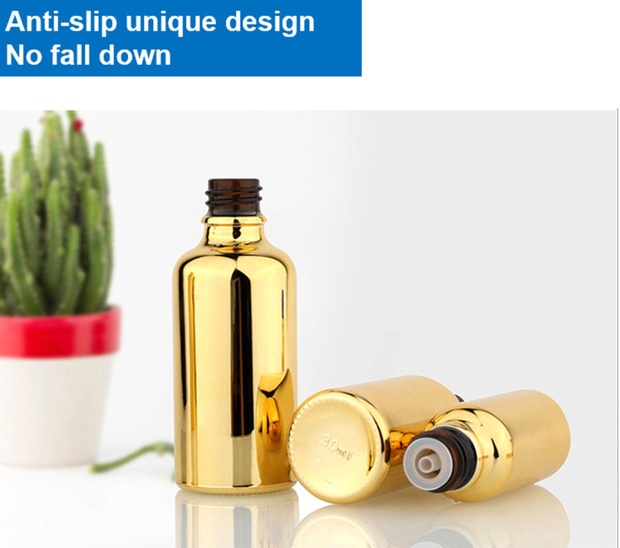 20 ml 30 ml 50 ml Leeg Herbruikbaar Elektroplatering Goud Cosmetische Verpakking Serum Huidverzorging essentiële olie Glasdruppelfles