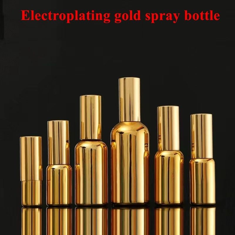 30 ml 50 ml Elektroplatering Goud Zilver Glas Spray Cosmetica Fles Goud cosmetica Essentiële olie Fles