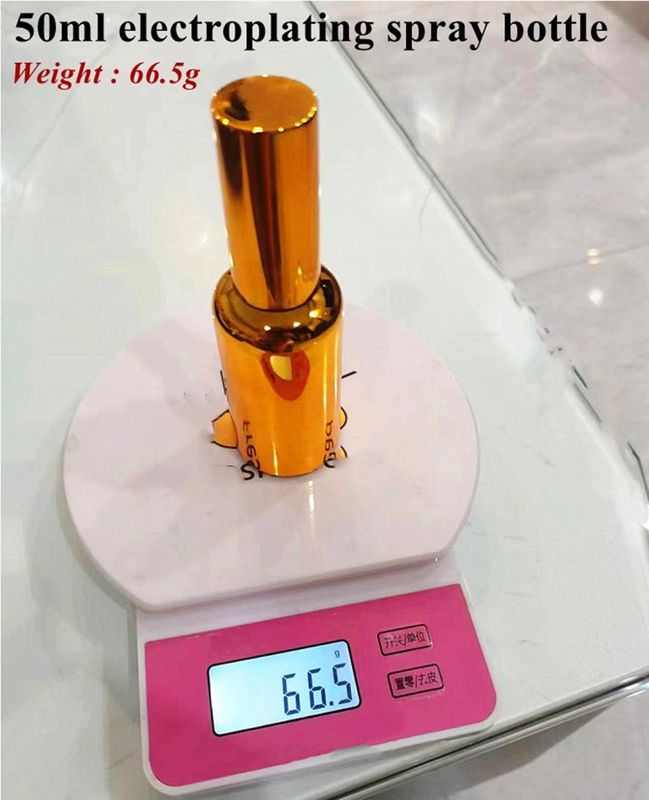 30 ml 50 ml Elektroplatering Goud Zilver Glas Spray Cosmetica Fles Goud cosmetica Essentiële olie Fles