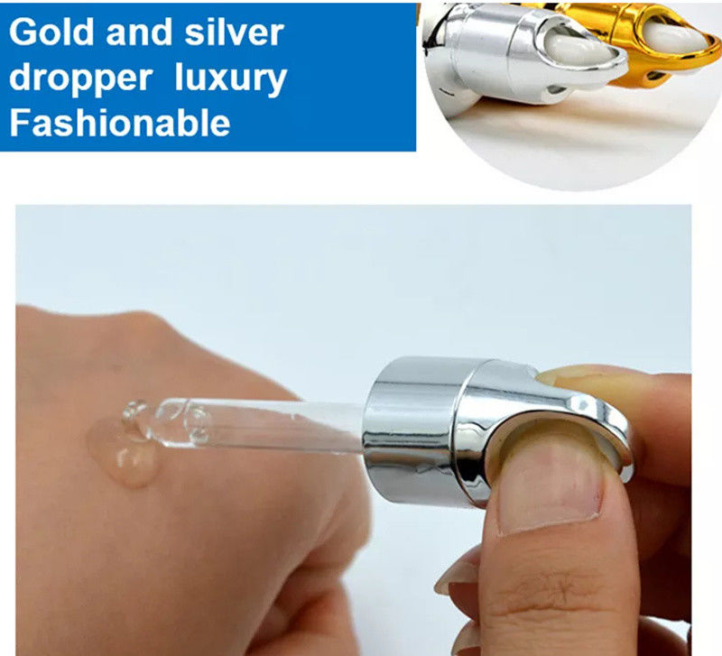10 ml 20 ml 30 ml 50 ml Elektroplaten Goudkleur Luxe Cosmetische Verpakking Glasdruppelflessen voor het gebruik van essentiële oliën