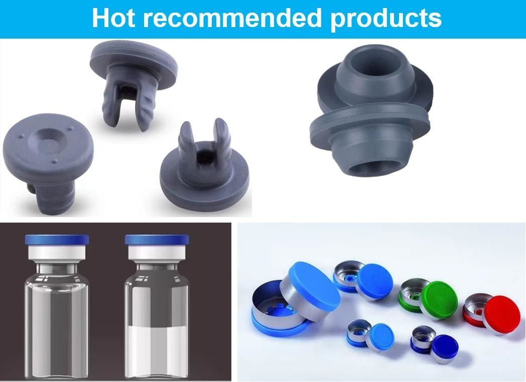 13mm 20mm 32mm Medisch gebruik Blauwgrijze Lyophilization Butylrubber Stoppers voor glazen injectiefles Glas infusiefles