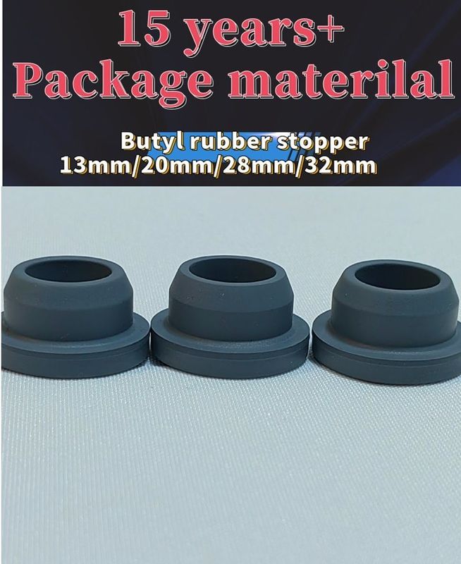 13mm 20mm 28mm 32mm Grijs Silicium Medisch Glas Injecteerbare flacon sluitingen farmaceutische Butyl Rubber Stopper