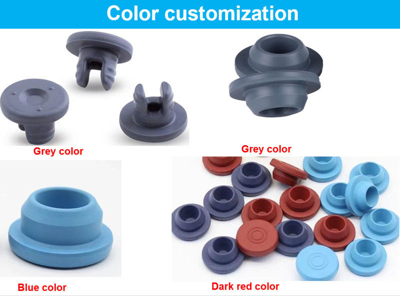 13mm 20mm 28mm 32mm Grijs Silicium Medisch Glas Injecteerbare flacon sluitingen farmaceutische Butyl Rubber Stopper