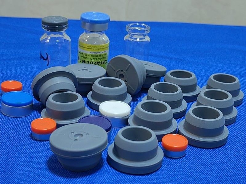 13mm 20mm 32mm Medisch Grijs Lyophilizatie Butylrubber Stopper voor glas Injectieflacons infusiefles