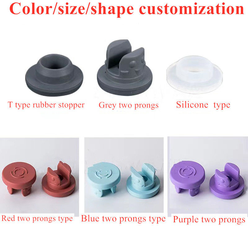 13mm 20mm 28mm Steriele medische gebroomde rubberstop voor glas Injecteerbare flacon Antibiotica Fles