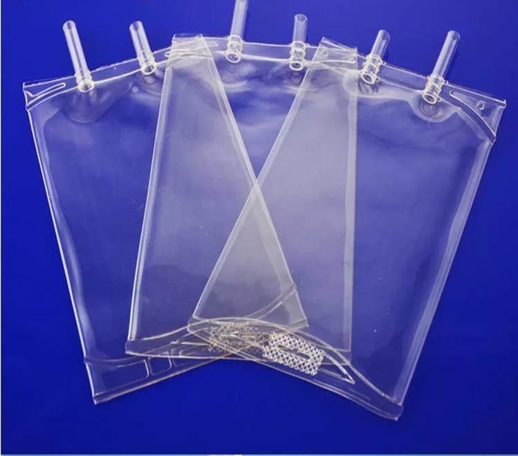 250 ml 500 ml 1000 ml wegwerp infuuszak Medisch PVC Steriele Zoutoplossing IV Vloeistofoplossing PVC Infuuszak