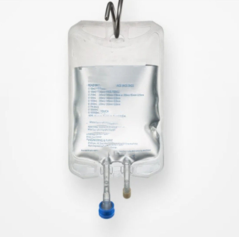 100 ml 250 ml 500 ml enkelpoort dubbelpoort medisch PVC lege IV infusiezak met stopper pvc iv vloeistofzak