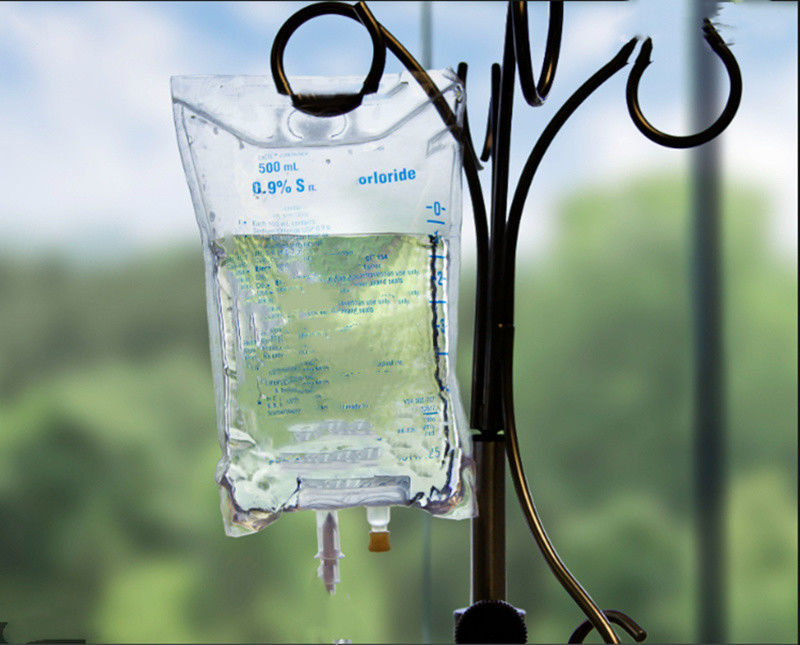 100 ml 250 ml 500 ml enkelpoort dubbelpoort medisch PVC lege IV infusiezak met stopper pvc iv vloeistofzak