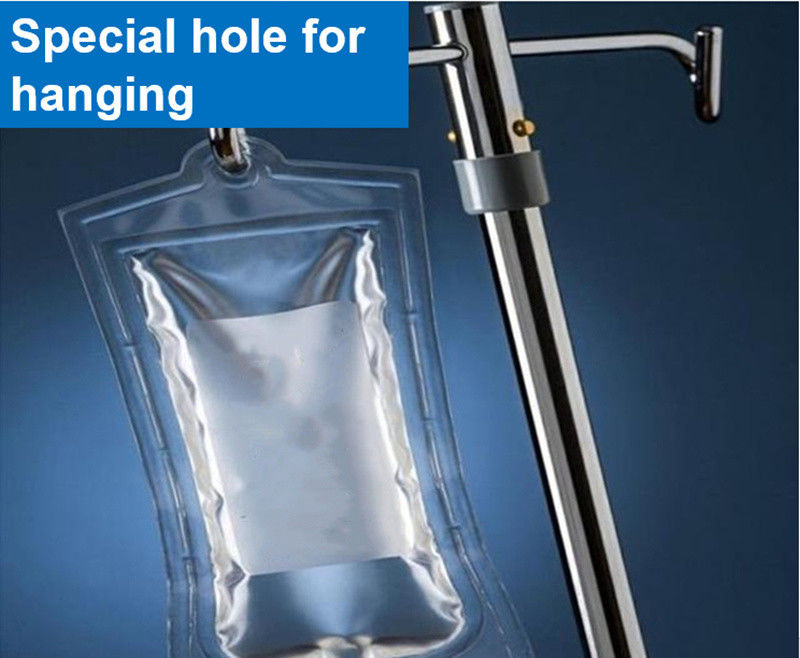 500 ml IV oplossing medische vloeistof zak Dubbele buis infuus zak Niet-DEHP lege IV zak Single Port met vlinder draai-of