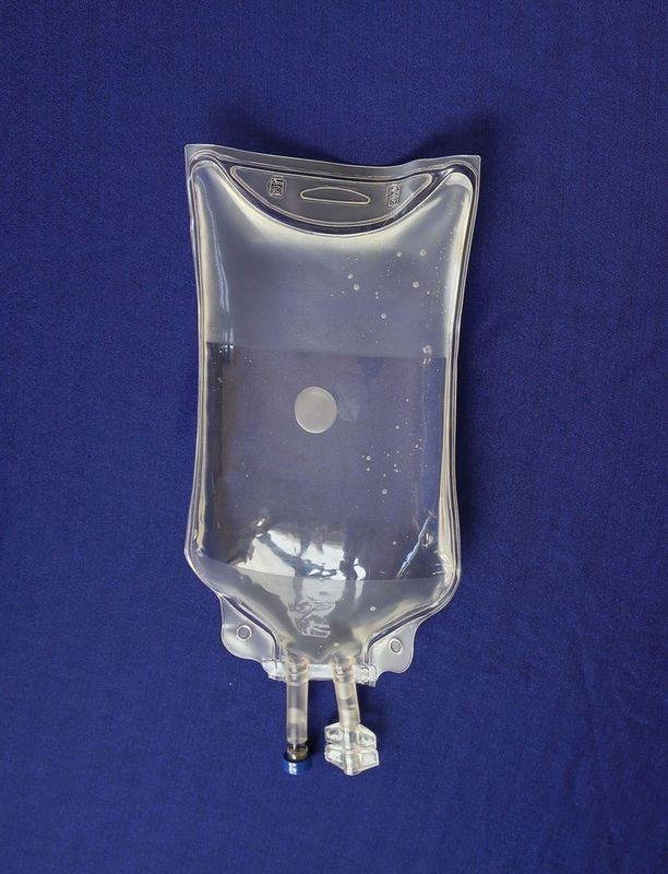 500 ml IV oplossing medische vloeistof zak Dubbele buis infuus zak Niet-DEHP lege IV zak Single Port met vlinder draai-of