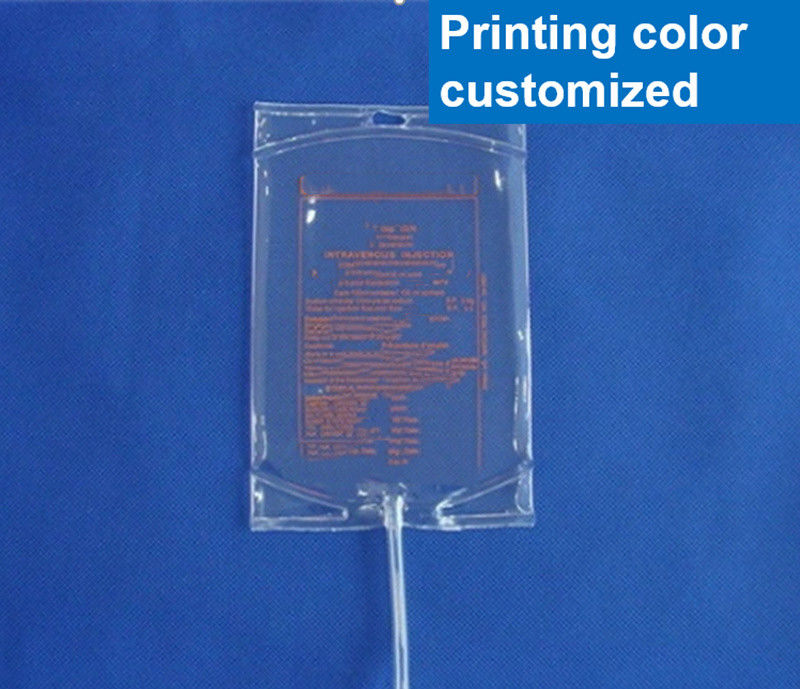 500 ml IV oplossing medische vloeistof zak Dubbele buis infuus zak Niet-DEHP lege IV zak Single Port met vlinder draai-of