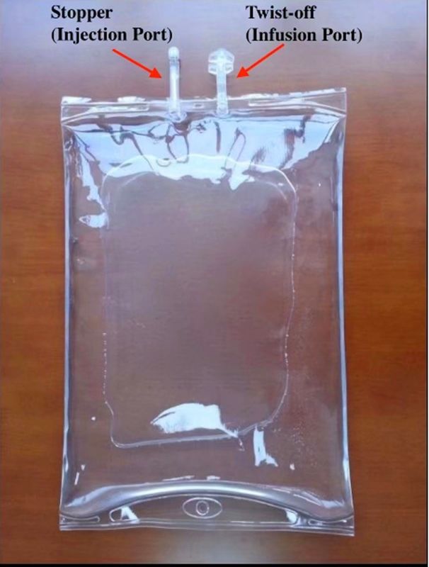 2000 ml 3000 ml 5000 ml Butterfly Dual Port Twist Off Transfusie Wegwerp PVC infusiezak voor dierenartsen