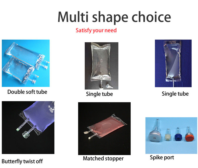 2000 ml 3000 ml 5000 ml Butterfly Dual Port Twist Off Transfusie Wegwerp PVC infusiezak voor dierenartsen