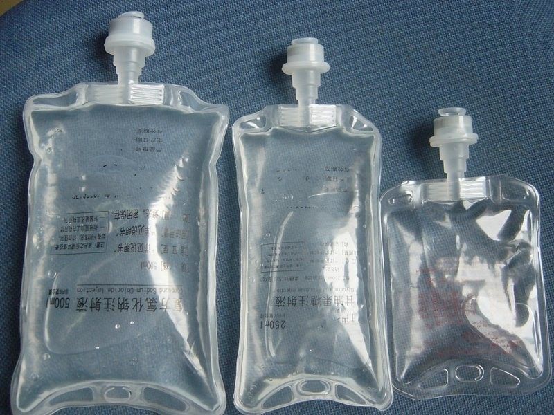 500 ml 1000 ml natriumchloride normale zoutoplossing Intravenous Single Port Non-PVC IV Fluid Bag met Euro Cap