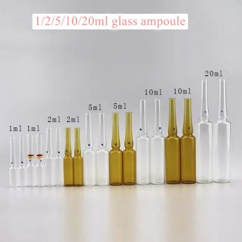 1 ml 2 ml 5 ml ISO Standard Chinese Standard Amber Transparante USP Type I glazen ampul voor farmaceutische injectie