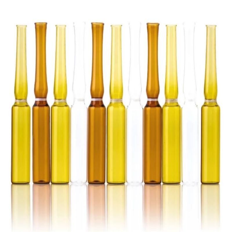 5 ml 10 ml 20 ml Transparante Amber Tubular Glas Ampulla met Kleur Ring Break Medische Neutrale Borosilicaat Glas Ampulla