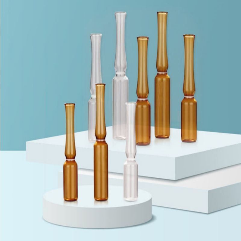 5 ml 10 ml 20 ml Transparante Amber Tubular Glas Ampulla met Kleur Ring Break Medische Neutrale Borosilicaat Glas Ampulla