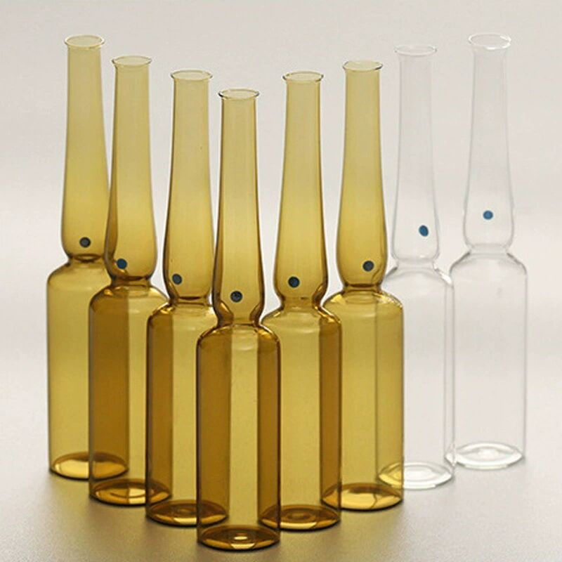 5 ml 10 ml 20 ml Transparante Amber Tubular Glas Ampulla met Kleur Ring Break Medische Neutrale Borosilicaat Glas Ampulla