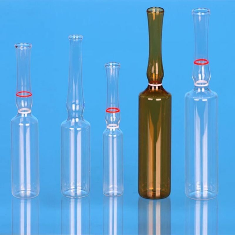 ISO-standaard Transparent Amber Farmaceutische Ampuul Flacon Type C Ampuul Leeg