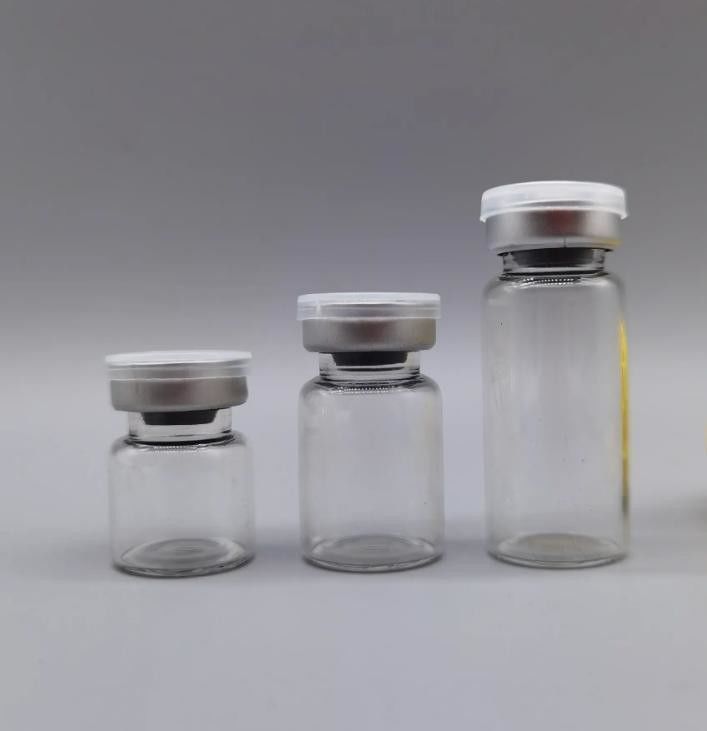 Farmaceutische medicinale injectieflessen Steriele glazen flessen 5 ml 7 ml 10 ml 20 ml buisvormige glazen injectiefles met rubberen stop
