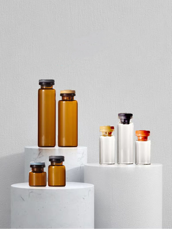 Farmaceutische medicinale injectieflessen Steriele glazen flessen 5 ml 7 ml 10 ml 20 ml buisvormige glazen injectiefles met rubberen stop