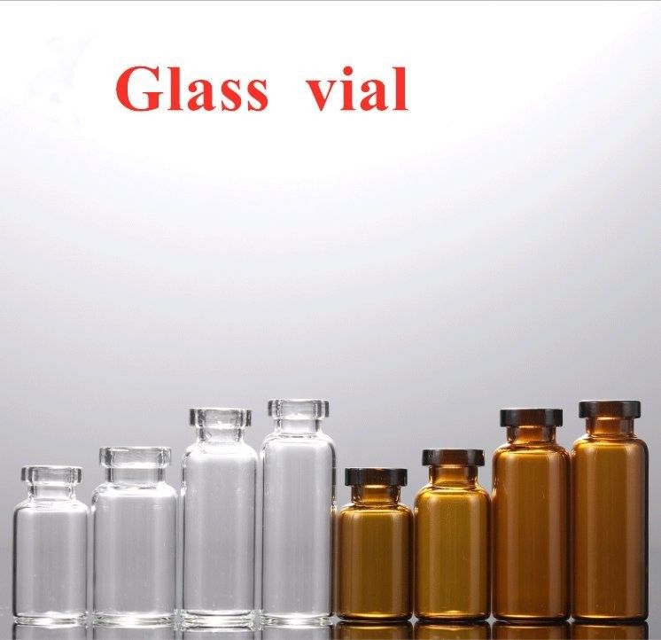 5 ml 7 ml 10 ml Duidelijke Amber Medicine Crimp Top Tubulaire Steriele Injectieflessen Glasflacon met rubberen stop