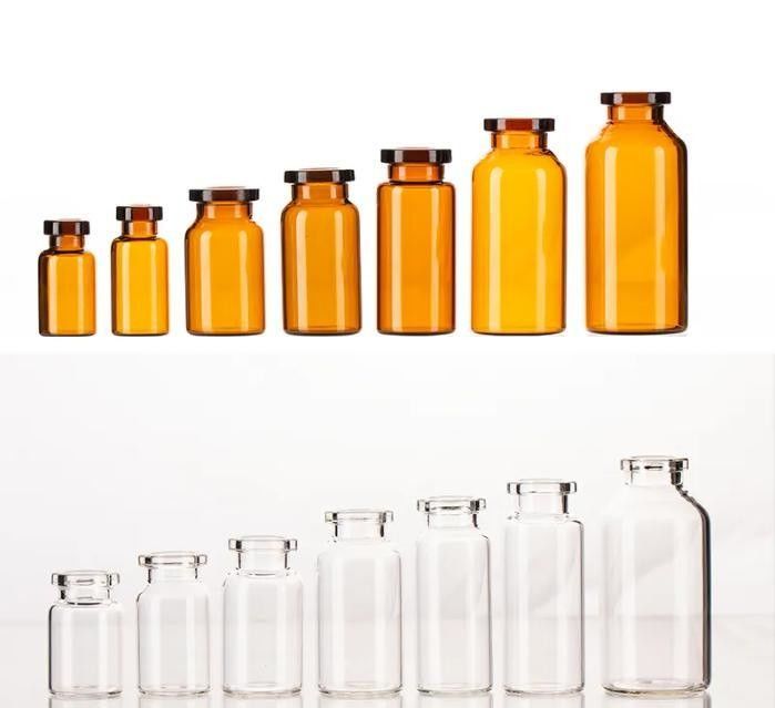 5 ml 10 ml 20 ml Amber Clear Steriele injectieflacons Bruin lege injectieflacons van farmaceutisch glas met Butylrubberstop