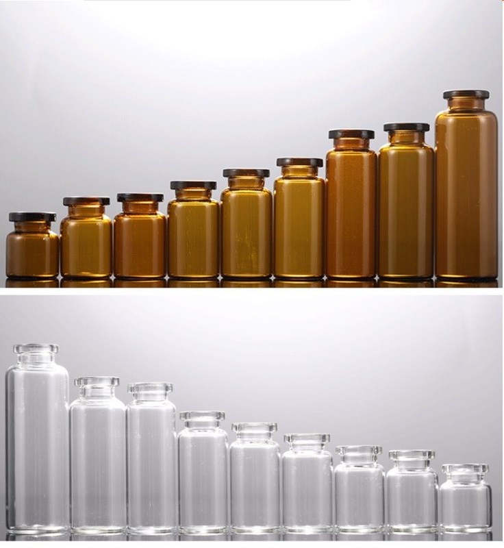 Duidelijke medische glazen injectieflacon Farmaceutische 5 ml 10 ml 20 ml Duidelijke Amber Leeg Kleine Injecteerbare Steriel Glas Tubulaire Flacons